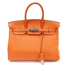 Hermes orange togo leather - orange,