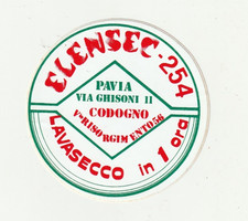 Q4 - Vintage Stickers Adesivo  Pavia Codogno Lavasecco Elensee 254