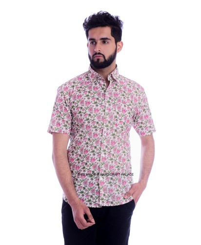 Uomo floreale rosa shirt - floreale,