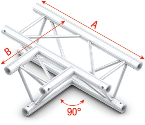 Pezzo angolare vie gradi - pezzo, 90