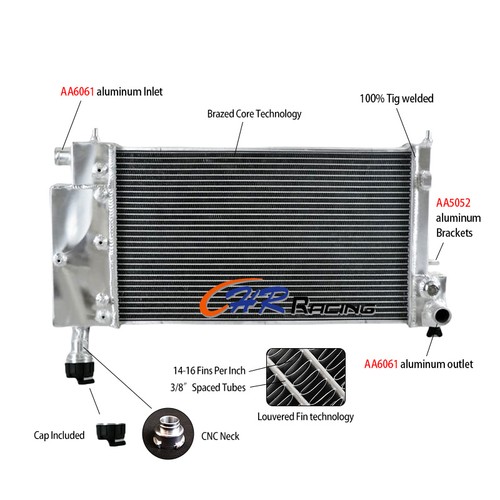 Aluminum radiator for 1991 01 - aluminum,