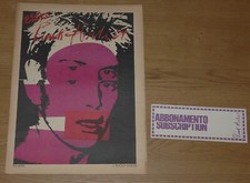 GRAZIANO ORIGA PUNK ARTIST N°1 1979 CON TESSERINA ABBONAMENTO BILLY IDOL