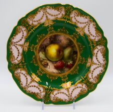 Piatto portafrutta dipinto a mano Royal Worcester, firmato dall'artista R. Sebright