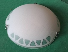 Plafoniera In VETRO forma Tonda..... Vetro Bianco E Verde