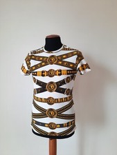 Gianni Versace Iconic Rare Versus chain print lion tee t-shirt baroque gold SS13