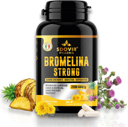 Bromelina forte drenante con - bromelina, drenante,
