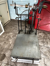 ANTICA BILANCIA DA TERRA STADERA BASCULA ORIGINALE VINTAGE legno 