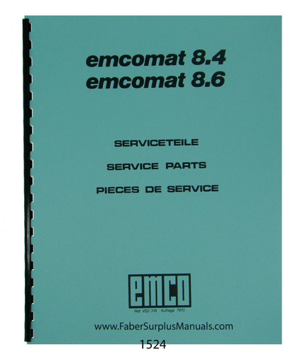 Manuale ricambi tornio emco - ricambi,
