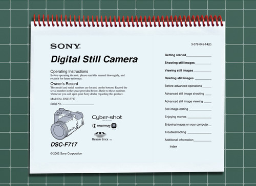 Sony dsc f717 istruzioni - dsc-f717, —