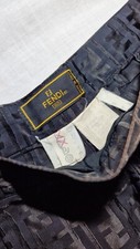 Pantalone Fendi Monogramma Nero Marrone