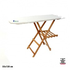 ASSE DA STIRO IN LEGNO CM 35X120 CON POGGIAFERRO COLORE CHIARO