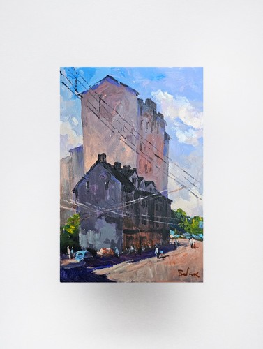 Dipinto olio centro storico