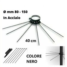 STENDINO PER TUBI STUFA STENDIBIANCHERIA  DA 80 A 150 MM A RAGGERA COLORE NERO