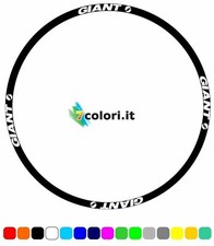 Kit di 8 adesivi in vinile per cerchi ruota bici mtb GIANT