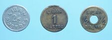 LIBANO II GUERRA MONDIALE SERIE DI 3 VALORI 1941 MONETE ALLUMINIO OTTONE COINS 