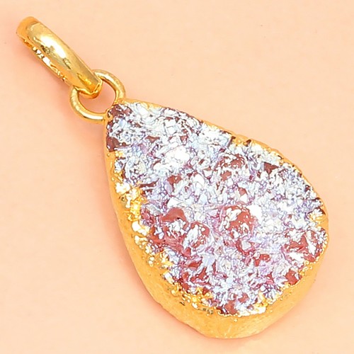 Ciondolo red sunshine drusy - ciondolo,