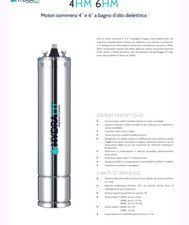 MOTORE SOMMERSO 4" PER POMPA A