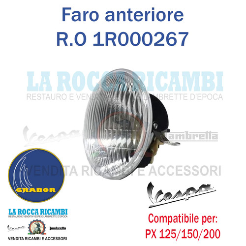 Faro anteriore vetro vespa - faro,