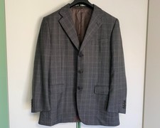 Giacca uomo Belvest  taglia 52 grigio scuro a quadri lana seta