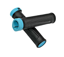 Manopole Bicicletta Cube Acid React Pro Impugnature Nero Blu Azzurro Bike