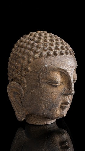Scultura testa buddha - scultura,