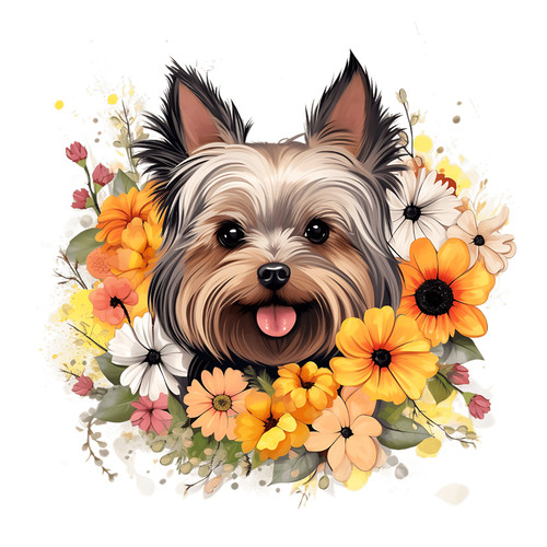 Adesivi auto yorkshire terrier - yorkshire,