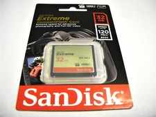 32 GB Compact Flash Card Extreme UDMA 7 120 MB/s (scheda CF 32 GB) SanDisk nuova.