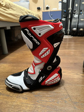 Stivali In Pelle Racing Forma Ice Pro Rosso Bianco Nero