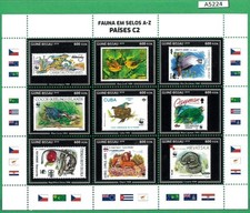 A5224 - GUINEA-BISSAU - Francobollo 2019 - FOGLIO MINIATURA: Animali su francobolli, WWF, Fl
