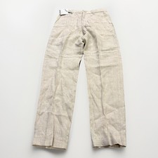 ZARA Womens Beige Straight Leg