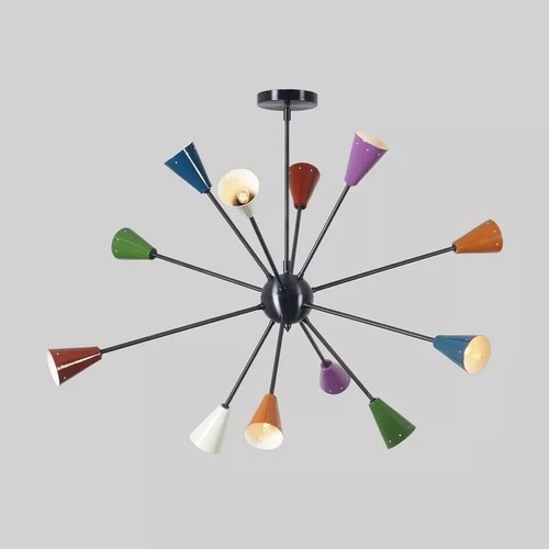 Lampadario sputnik ottone - lampadario, in