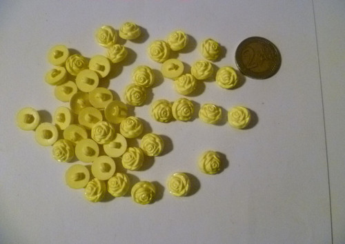 Bottoni plastica giallo - bottoni,