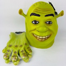 Costume completo Spirit Halloween Shrek maschera cosplay con mani OSFM NUOVO B