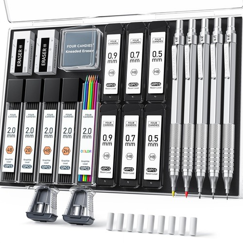 Set portamine metallo 3 - in, metallo,