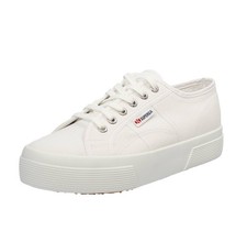 Superga 2740 - Sneakers Platform In Tela Bianco - Donna Scarpe Sneakers