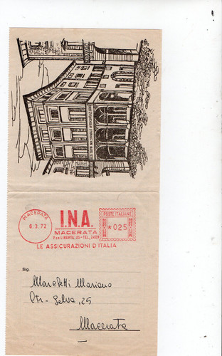 Affrancatura meccanica rossa - affrancatura,