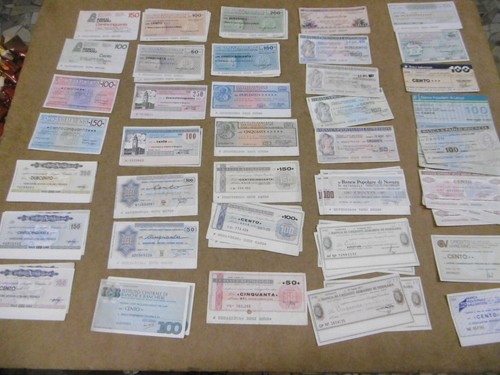 Lotto miniassegni di - 64,