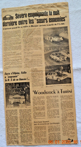 Article press sport - article, rallye