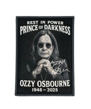 Ozzy Osbourne Memorial Patch Ricamata "Principe delle Tenebre" Distintivo Metallo Pesante
