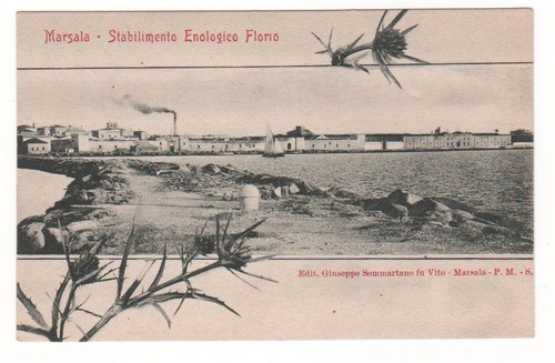 Cartolina marsala stabilimento - cartolina,