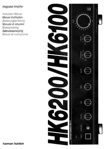 Harman kardon hk6100 hk6200 - harman,