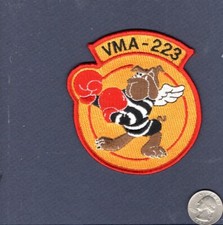 Patch originale VMA-223 BULLDOGS AV-8B Harrier A-4 Skyhawk USMC Attack Squadron