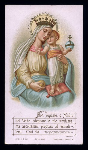 Santino cromo holy card maria - card,