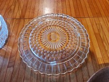 Supporto Per Torta In Vetro Pressato Vintage