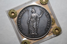 5 Lire 1848 Governo Provvisorio di Lombardia rami lunghi raro BB / SPL - Tevere