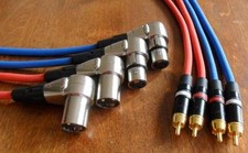 4x4,0 Metri XLR Cavo Rca per Revox PR99 Studer A67 B67 Professionale - Nuovo