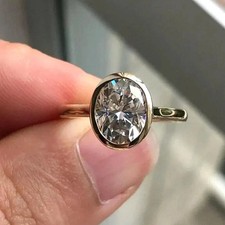 14K Yellow Gold Plated Oval