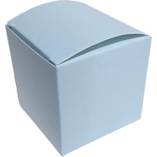 10 pz scatole cartone pieghevole celeste 6x6x6 cm bomboniere nascita battesimo  