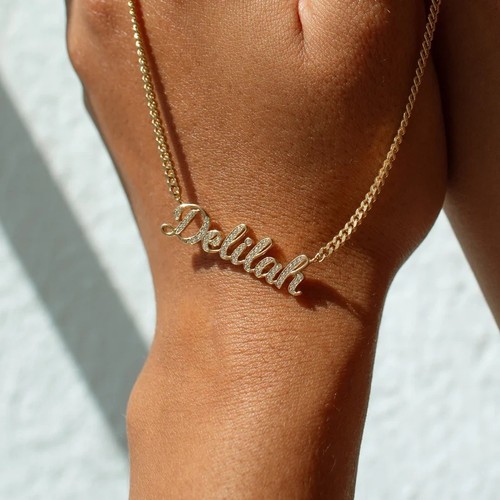 Collana targa nome - targa,