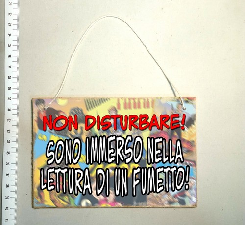 Non disturbare targa - disturbare, fumetti
